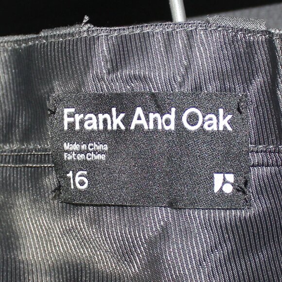 NWT Frank And Oak Emma Gray wide stripes classic wide leg lined pants size 16 - Picture 5 of 8